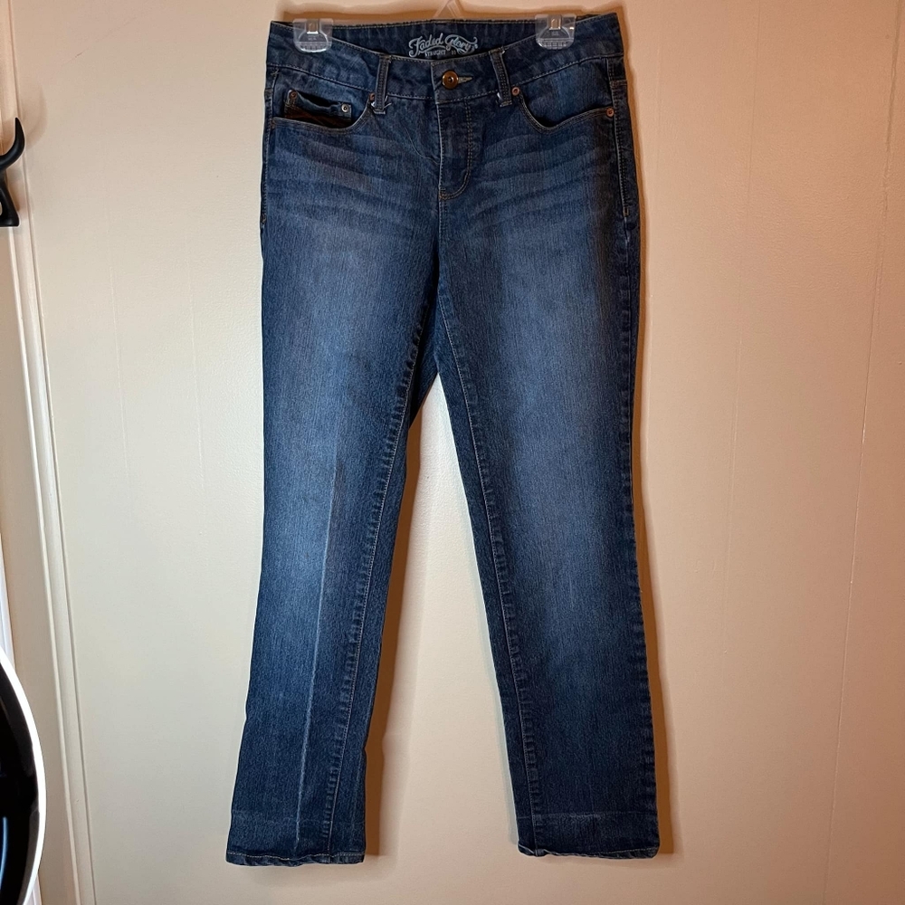 Faded Glory Size 10 Average Straight Leg Demin Blue Jeans